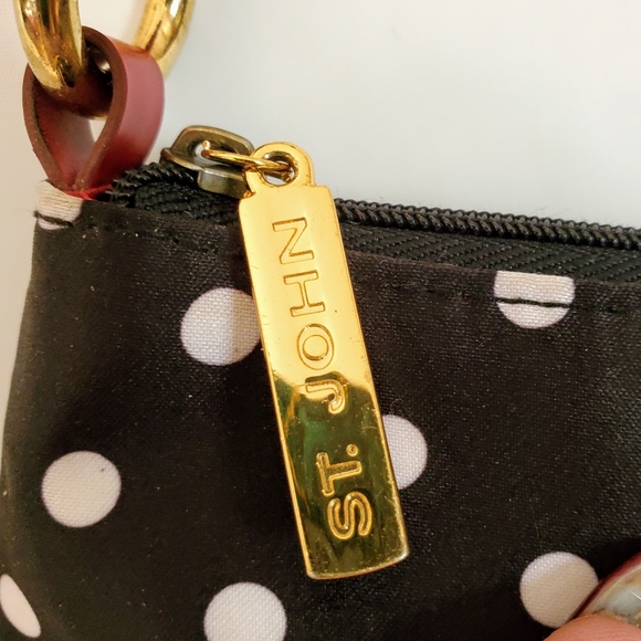 π³ St. John Small B/W Polkadot Purse π³ - Picture 5 of 12